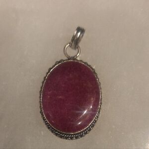 Elegant Silver and Purple Pendant Necklace